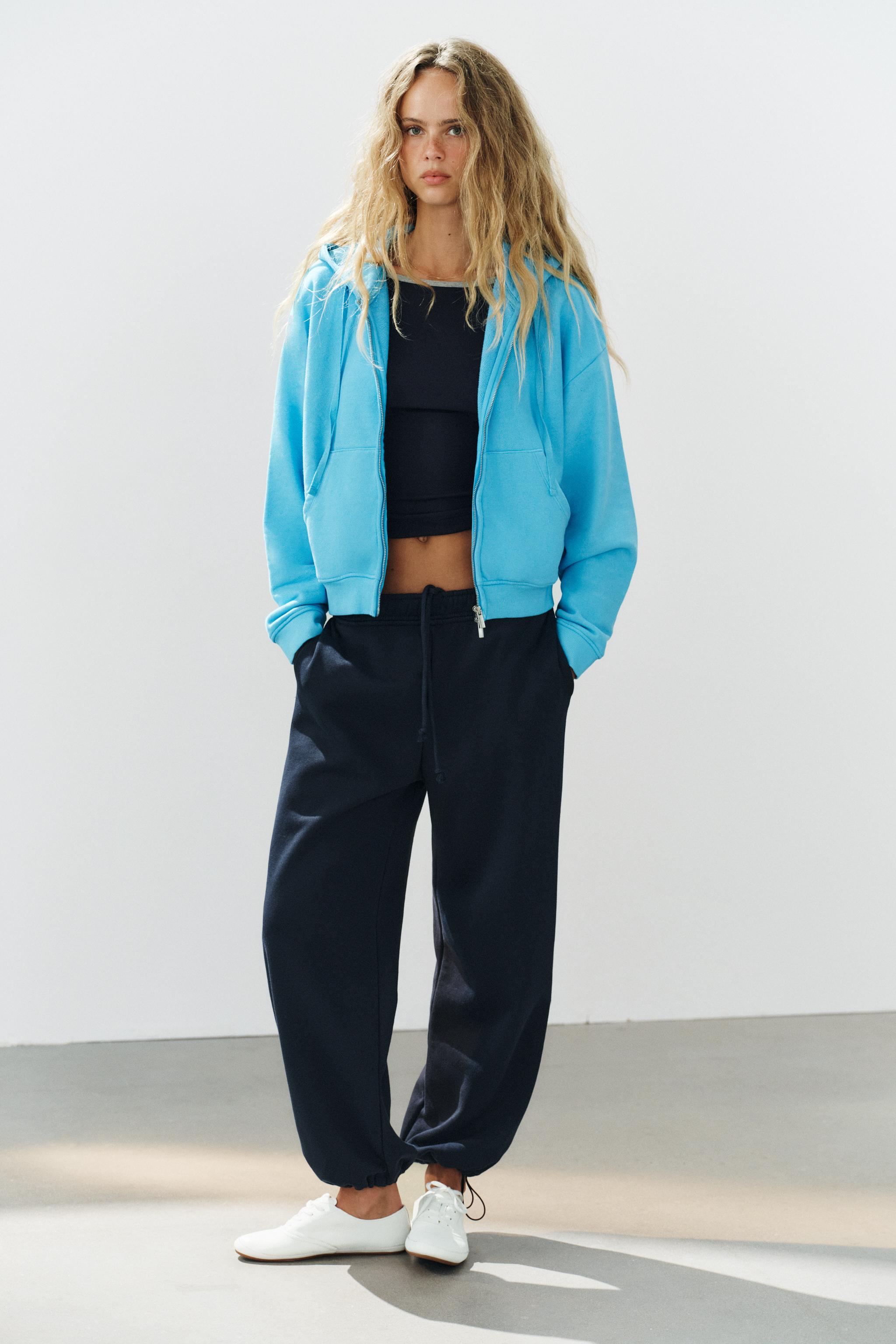 WASHED-EFFECT ZIP-UP HOODIE